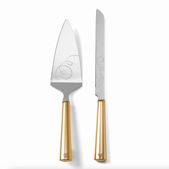 Disney x Lenox Keepsake Wedding Cake Server Set Bridal Dessert Jeweled Mickey - Picture 1 of 8